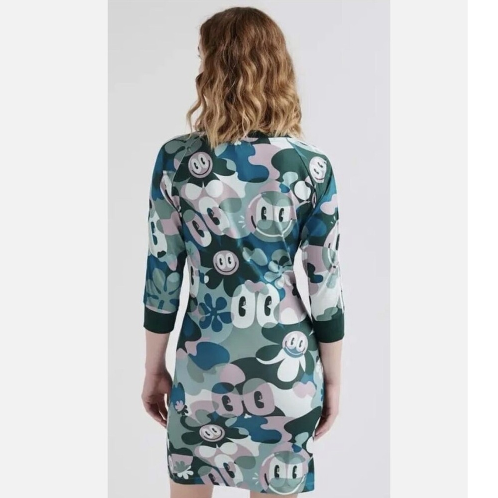Adidas Originals X Hattie Stewart Trefoil 3 Stripes Camo Doodle Dress Size Med - Picture 7 of 15